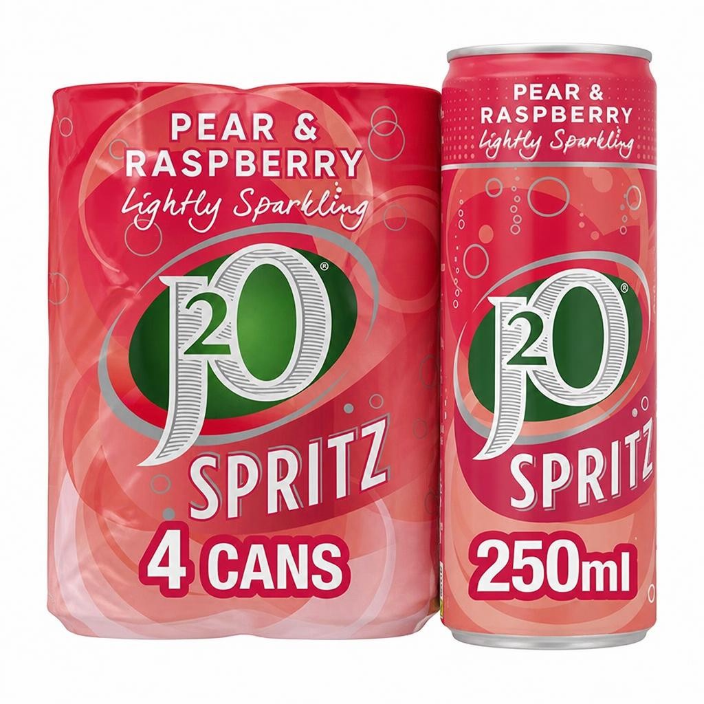 J2O Spritz Sparkling Pear & Raspberry Cans 4x250ml