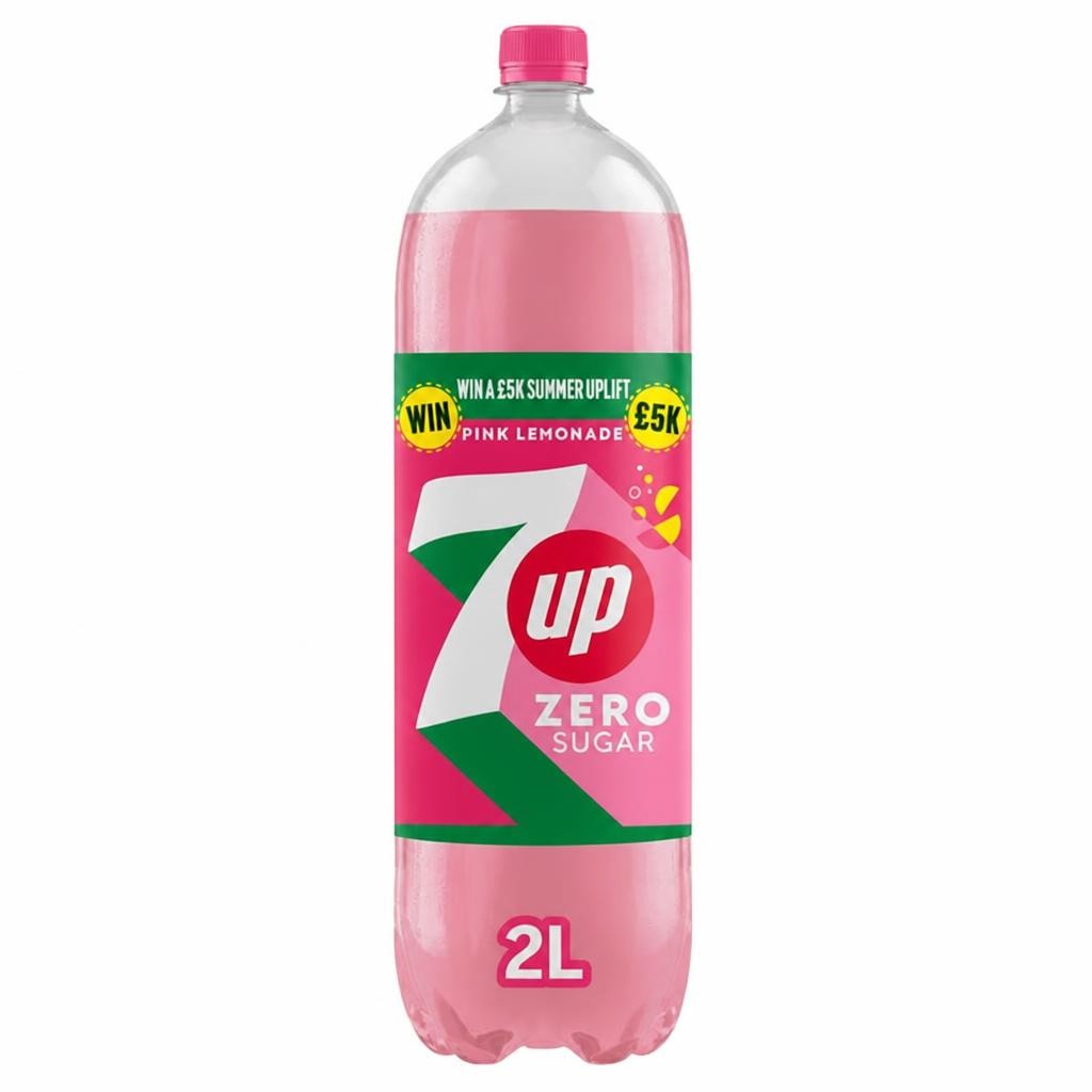 7UP Zero Sugar Pink Lemonade Bottle 2L