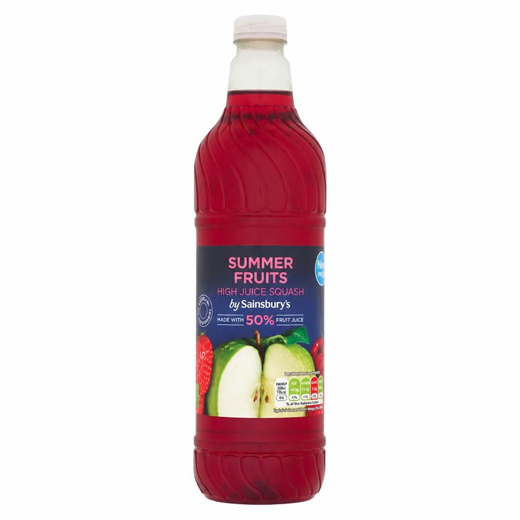 Sainsbury's High Juice Summer Fruits Squash 1L