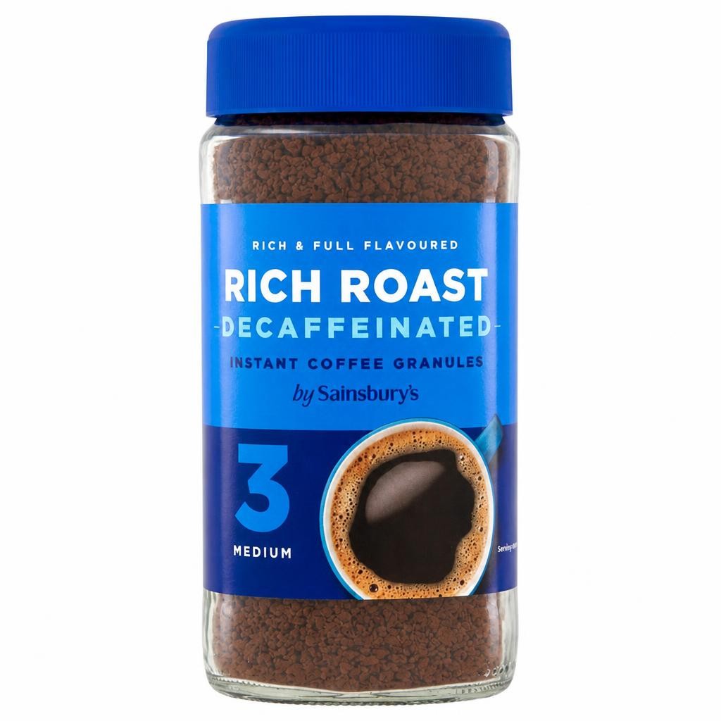 Sainsbury's Rich Roast Instant Coffee Granules, Decaffeinated 200g