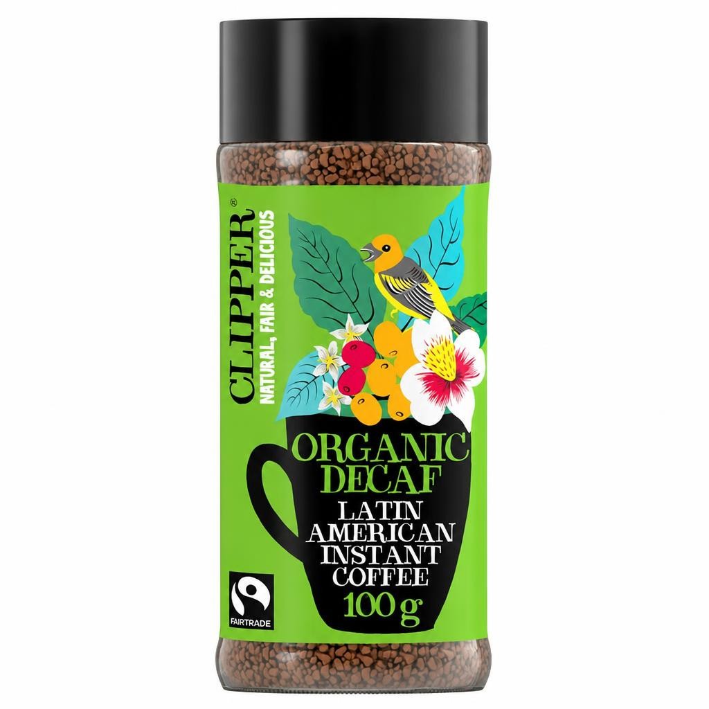 Clipper Fairtrade Organic Decaf Latin American Instant Coffee 100g