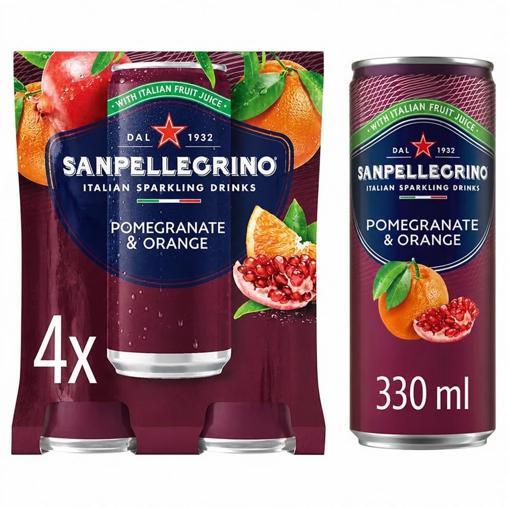 San Pellegrino Pomegranate & Orange 4 x 330ml