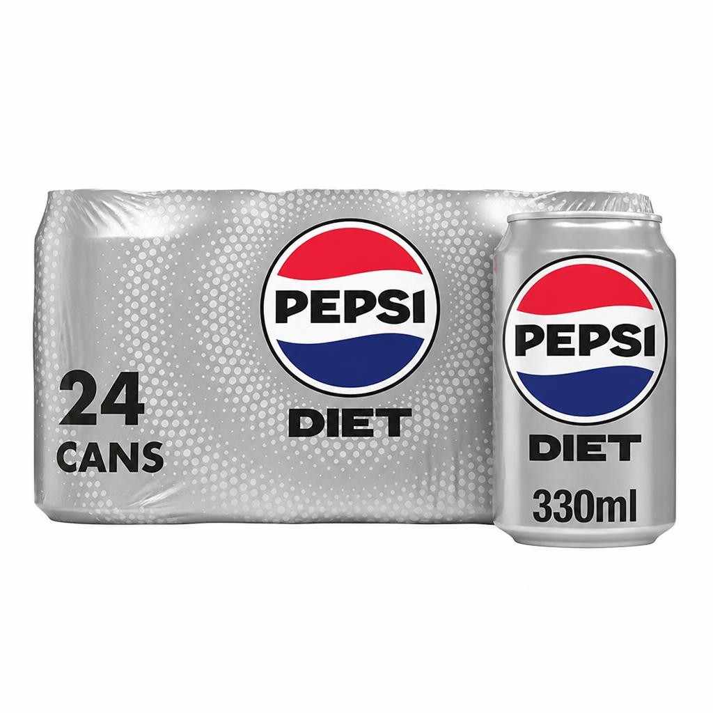 Diet Pepsi Cans 24x330ml