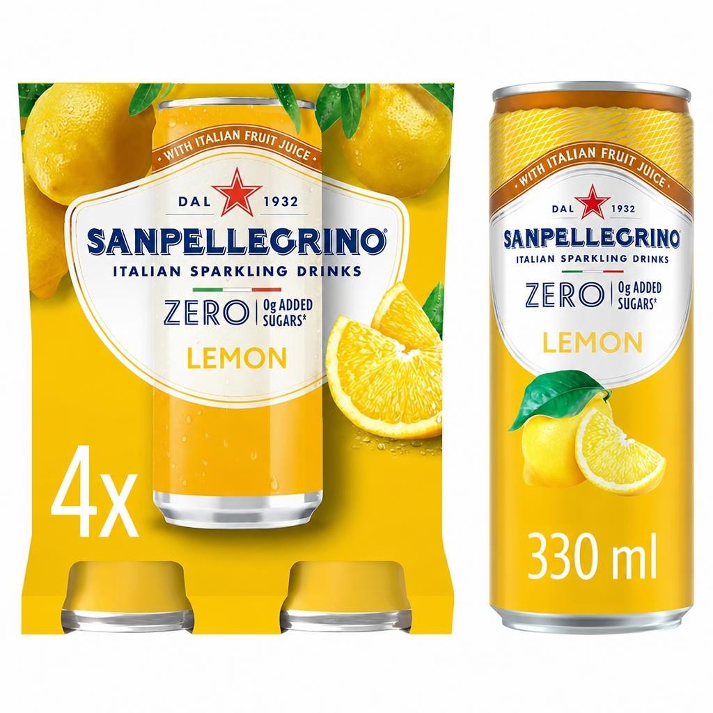 San Pellegrino Zero Lemon 4 x 330ml