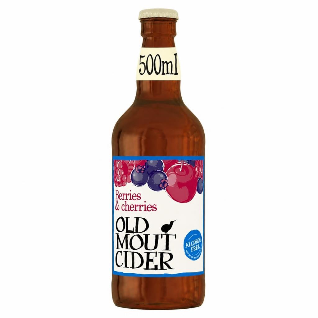 Old Mout Cider 0.0% Alcohol Free Berries & Cherries Bottle 500ml