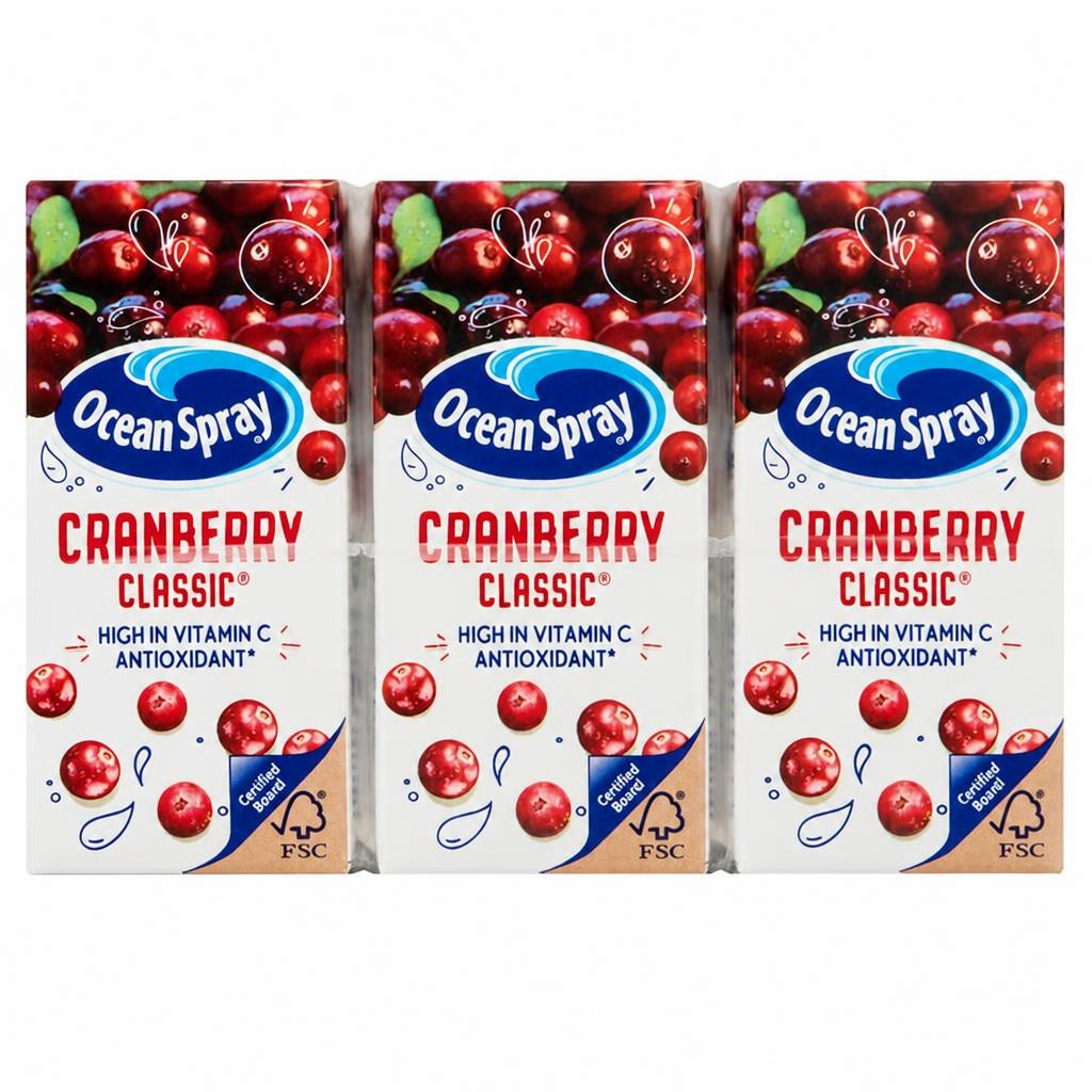 Ocean Spray Cranberry Classic Juice Drink 3x200ml