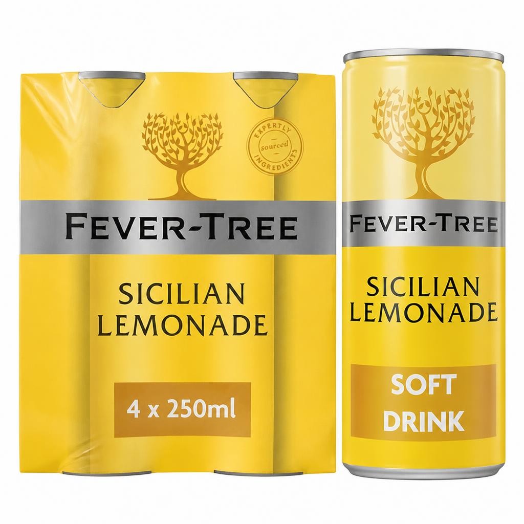 Fever-Tree Premium Sicilian Lemonade 4x250ml