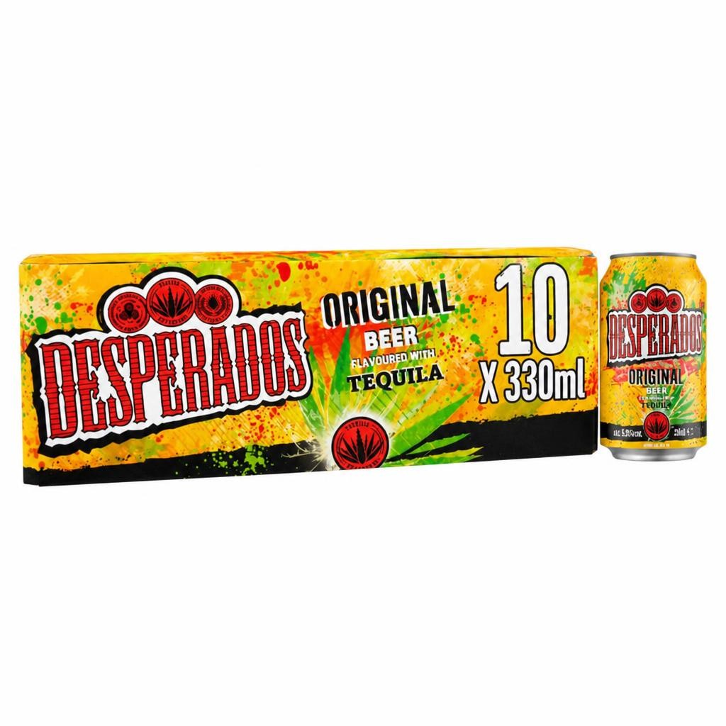 Desperados Original Tequila Lager Beer Can 5.9% ABV 10 x 330ml