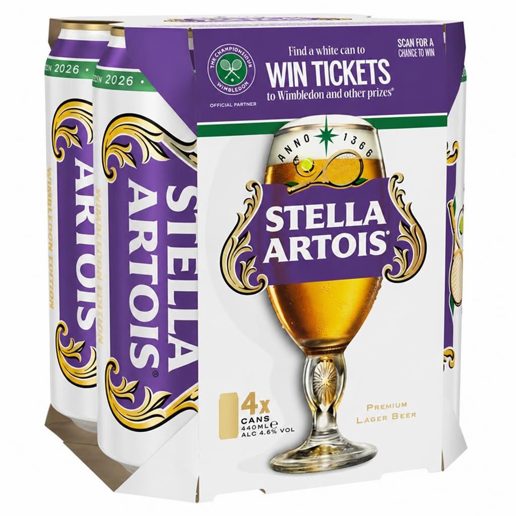 Stella Artois Belgium Premium Lager Beer 4 x 440ml