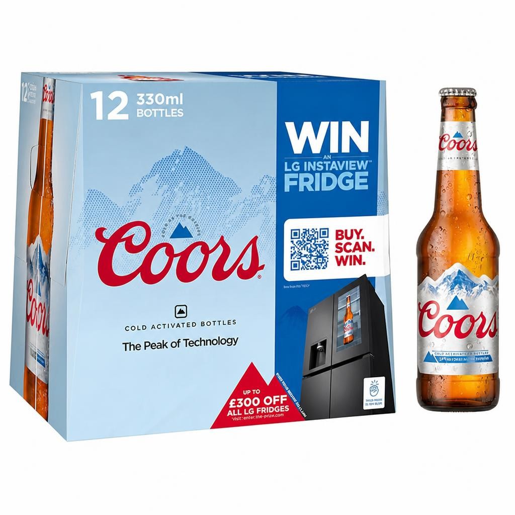 Coors Lager Beer Bottle 12 x 330ml