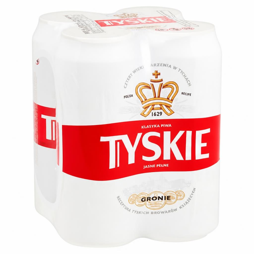 Tyskie Polish Beer Lager Cans 4x500ml
