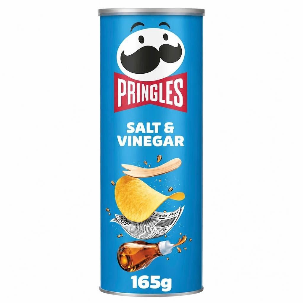 Pringles Salt & Vinegar Sharing Crisps 165g