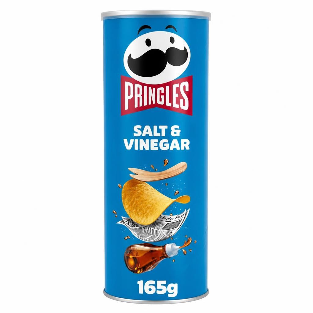 Pringles Salt & Vinegar Sharing Crisps 165g