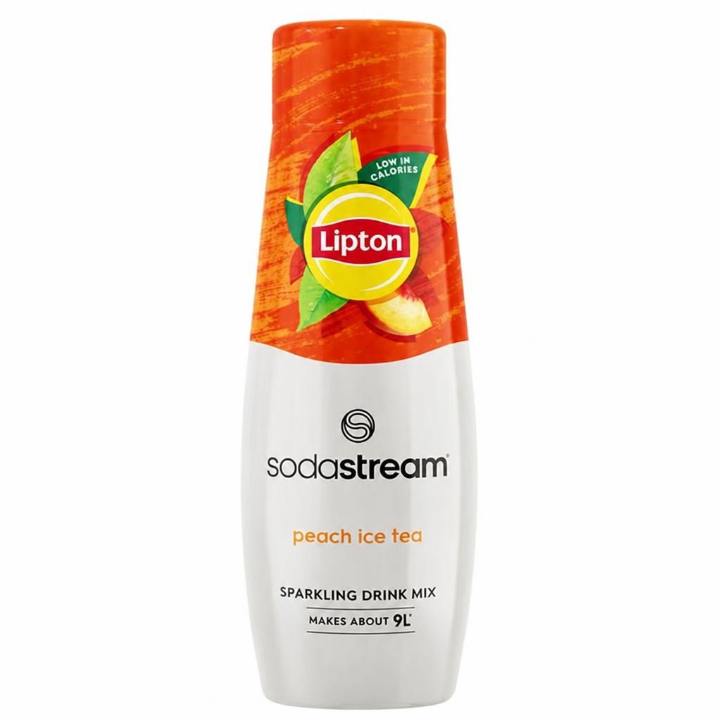 Lipton Sodastream Peach Flavour Ice Tea Sparkling Drink Mix 440ml