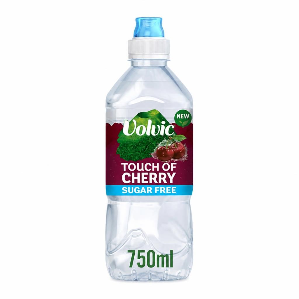 Volvic 750ml Touch of Fruit Sugar Free Cherry Flavoured Water