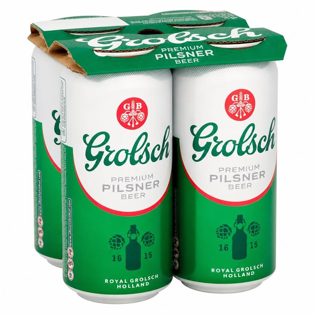 Grolsch Premium Pilsner Beer Lager Cans 4x440ml