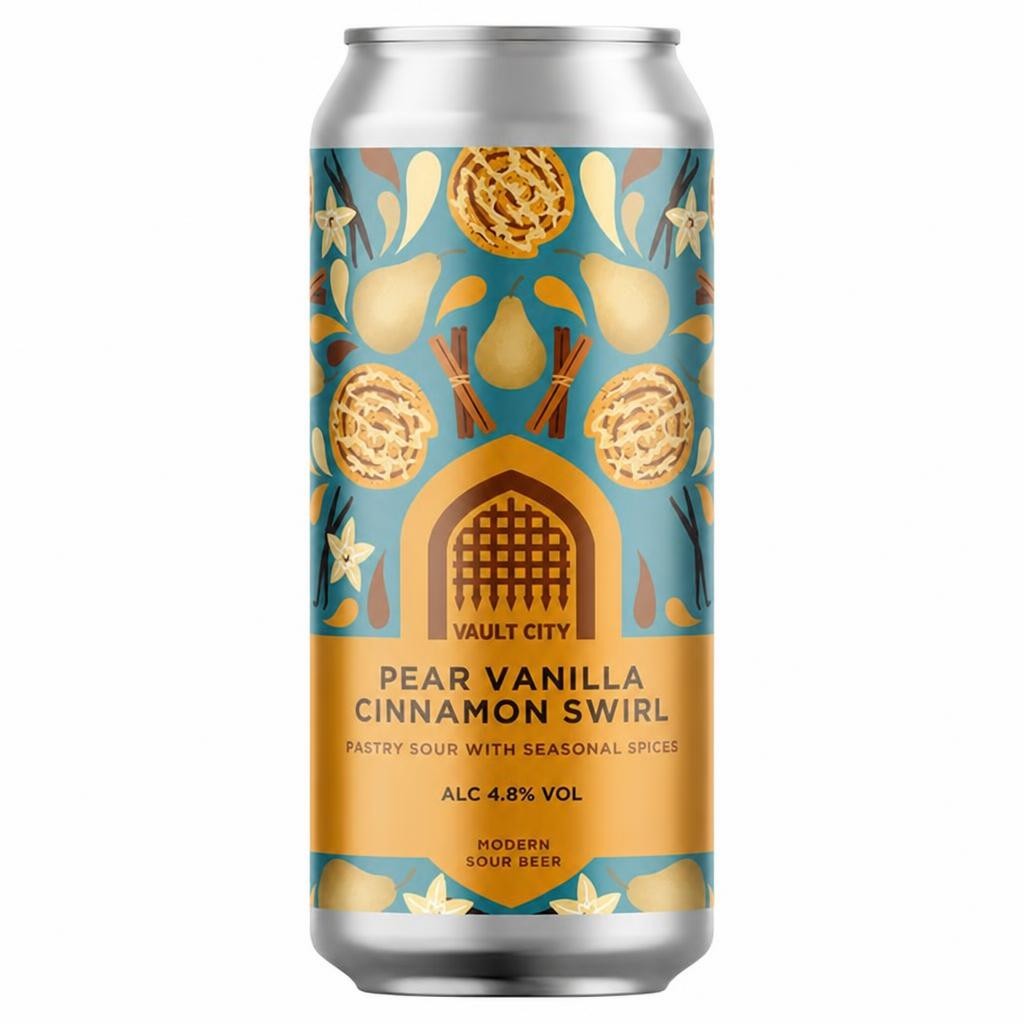 Vault City Pear & Vanilla Swirl Modern Sour Beer 440ml