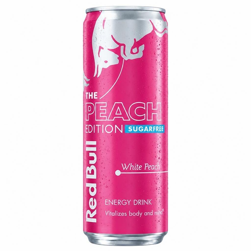 Red Bull Energy Drink Sugar Free White Peach, Summer Edition 355ml