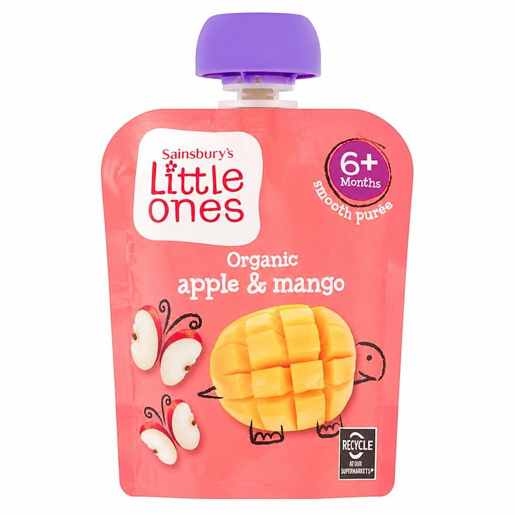 Sainsbury's Little Ones Organic Apple & Mango Smooth Puree 6+ Months 70g