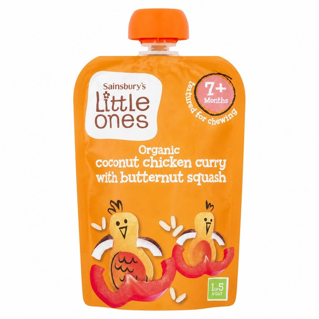 Sainsbury's Little Ones Organic Creamy Coconut Chicken & Butternut Squash Curry 7+ Months 130g