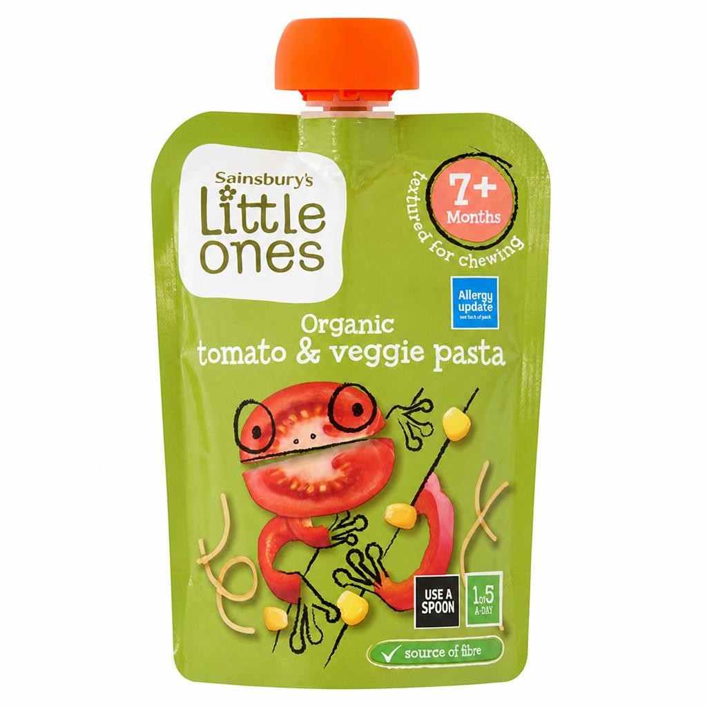Sainsbury's Little Ones Organic Tomato & Veggie Pasta 7+ Months 130g