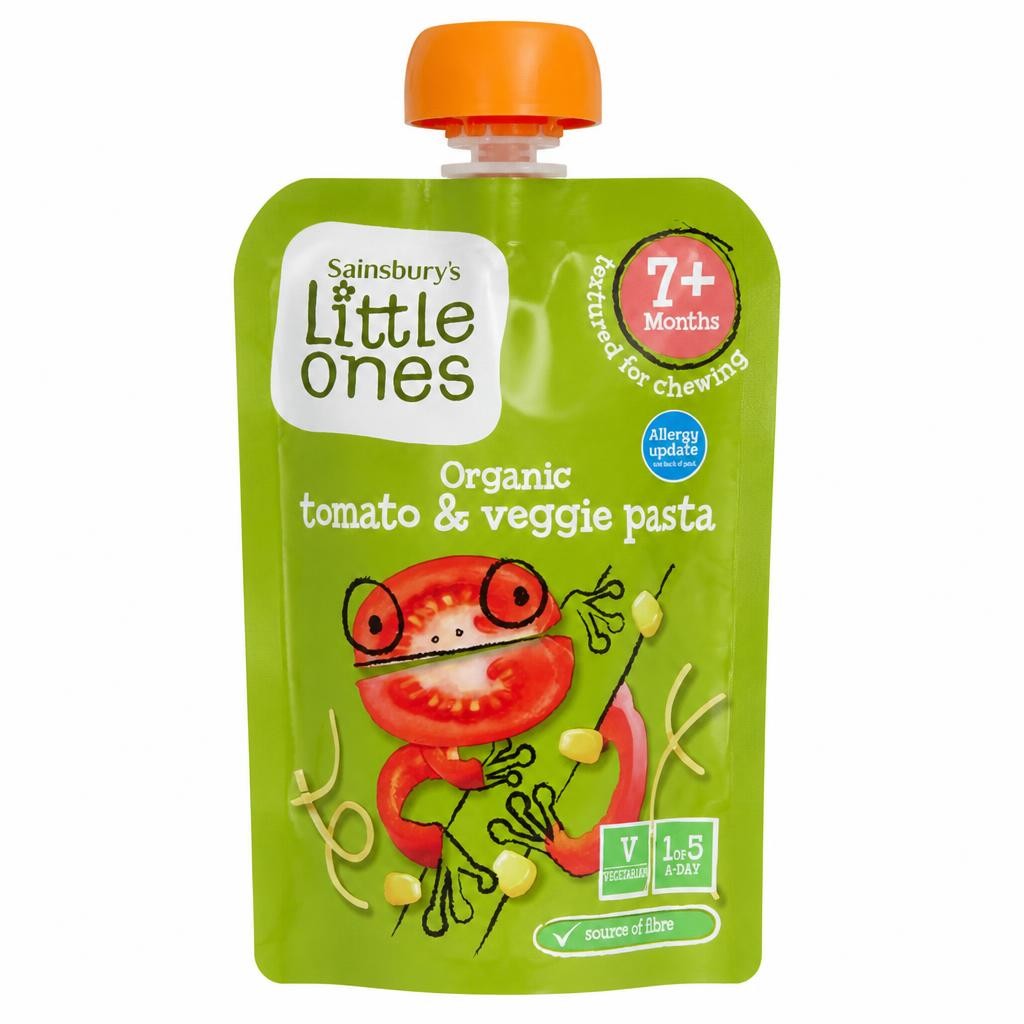 Sainsbury's Little Ones Organic Tomato & Veggie Pasta 7+ Months 130g