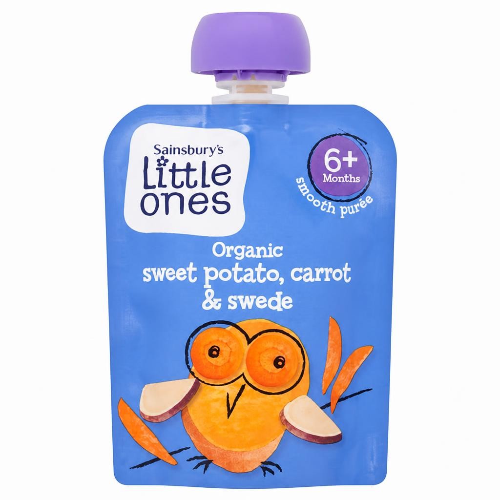 Sainsbury's Little Ones Organic Sweet Potato, Carrot & Swede Smooth Puree 6+ Months 70g