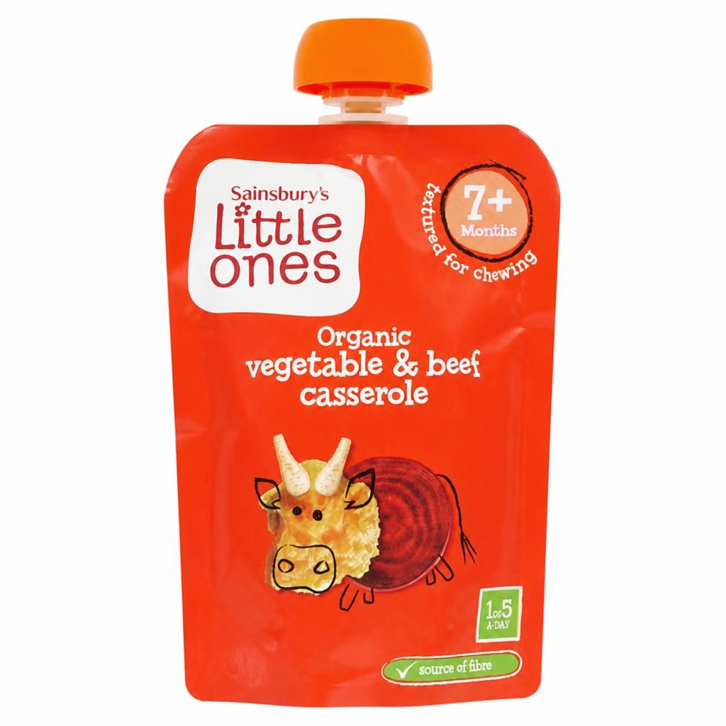 Sainsbury's Little Ones Organic Vegetable & Beef Casserole 7+ Months 130g
