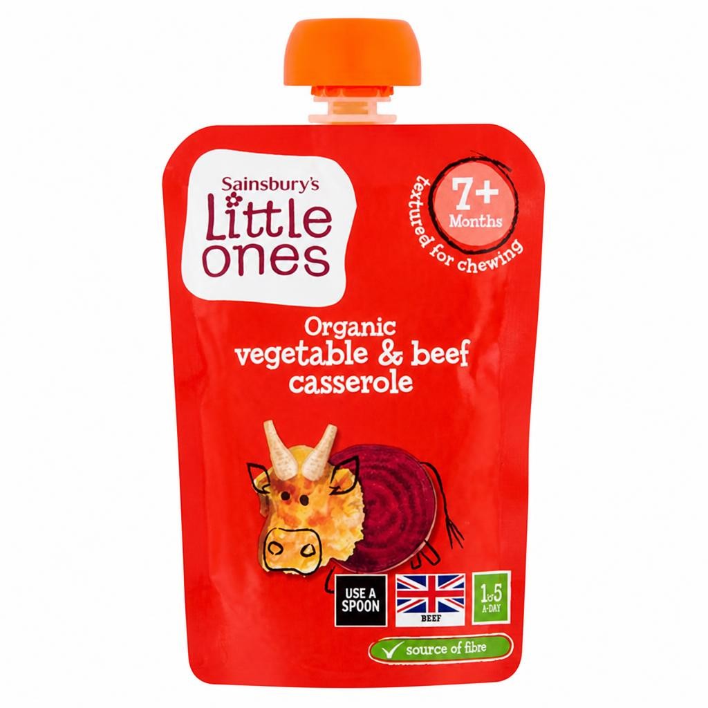 Sainsbury's Little Ones Organic Vegetable & Beef Casserole 7+ Months 130g