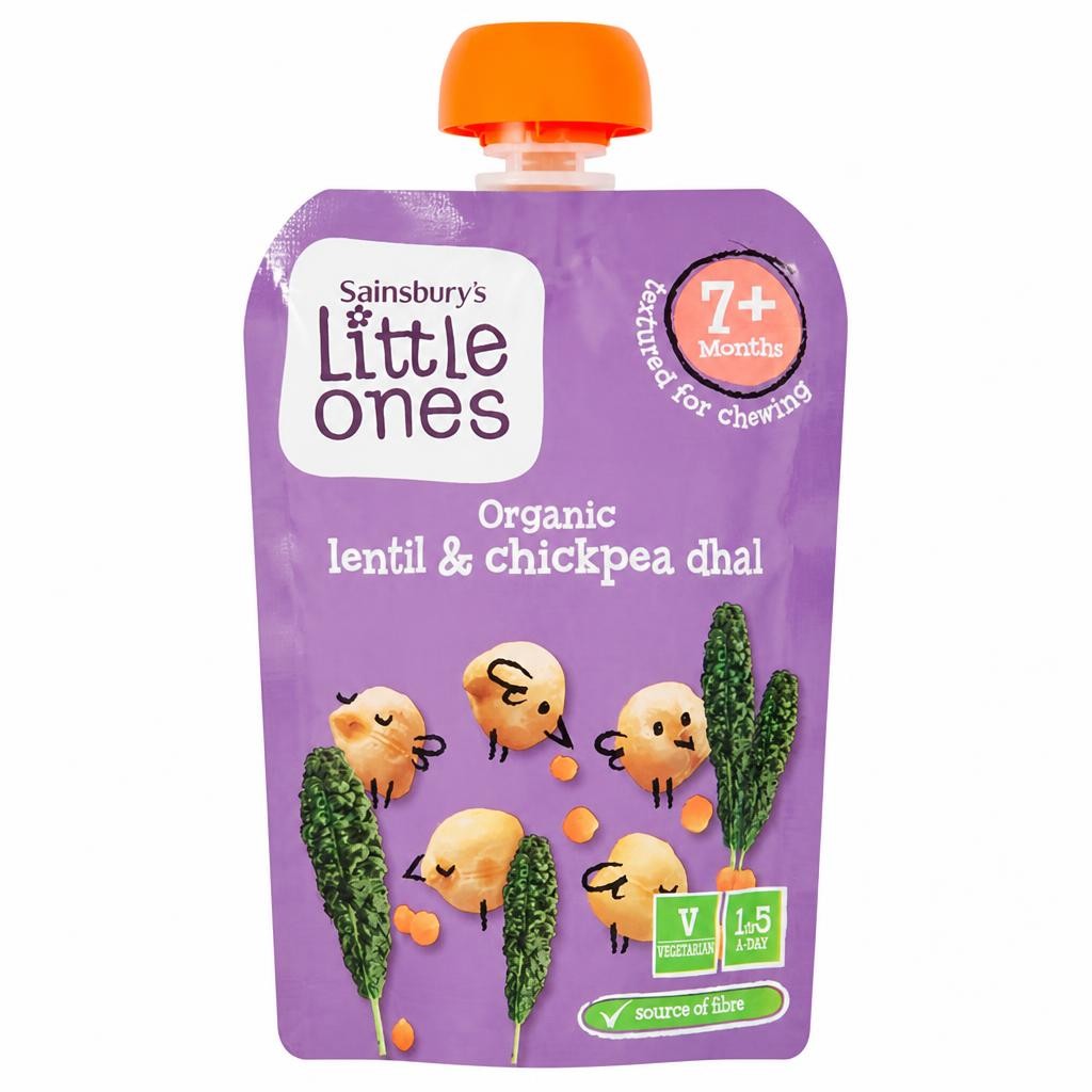 Sainsbury's Little Ones Organic Lentil & Chickpea Dhal with Rice 7+ Months 130g