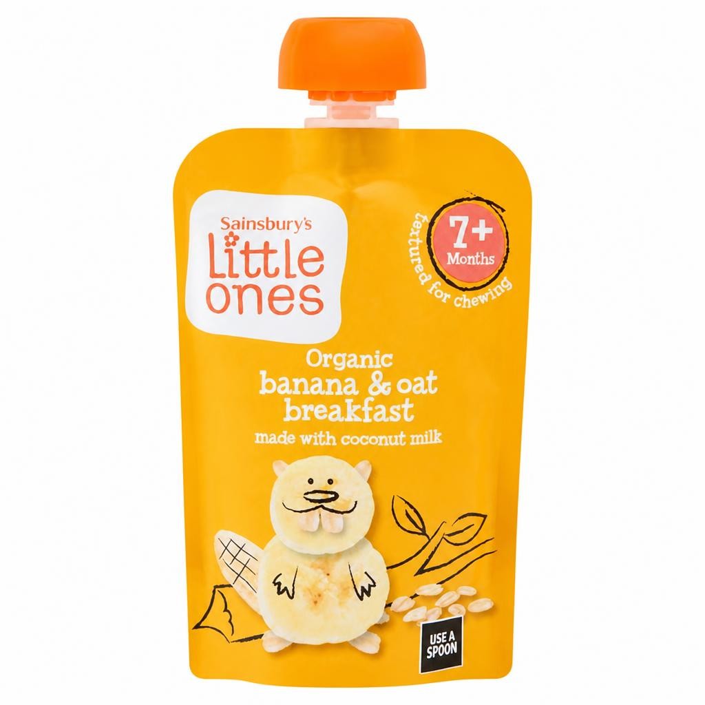 Sainsbury's Little Ones Organic Banana & Oat Breakfast 7+ Months 100g