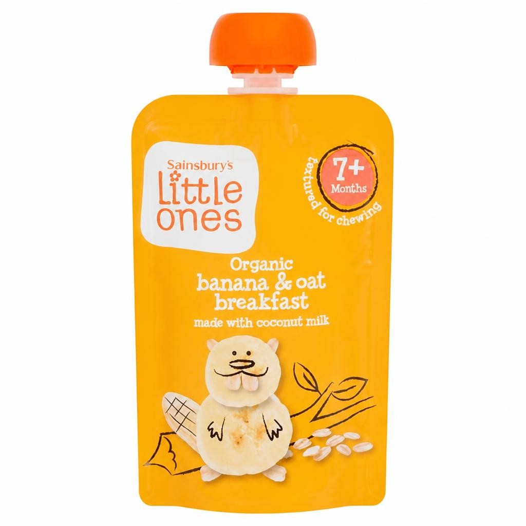 Sainsbury's Little Ones Organic Banana & Oat Breakfast 7+ Months 100g