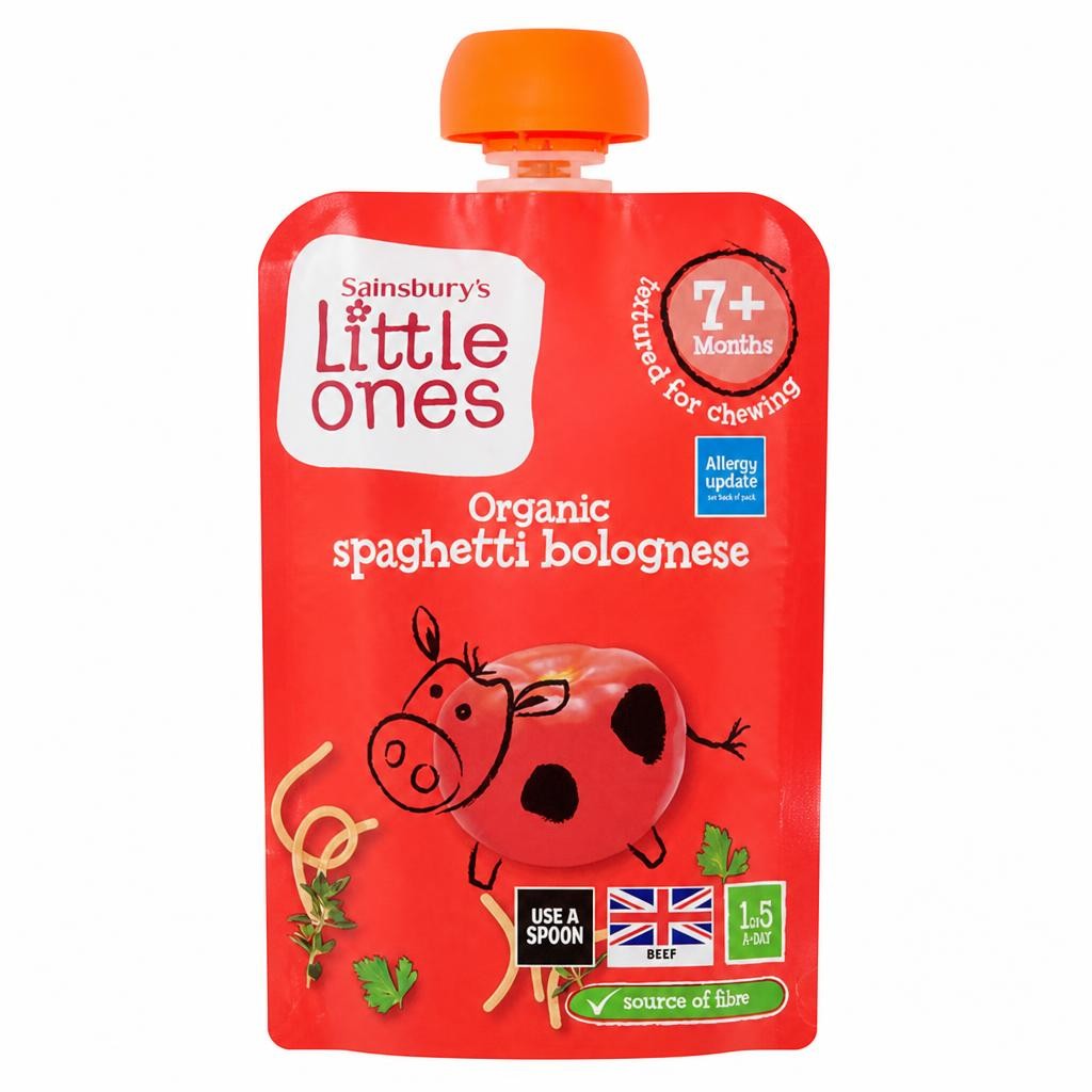 Sainsbury's Little Ones Organic Spaghetti Bolognese with Cheese 7+ Months 130g