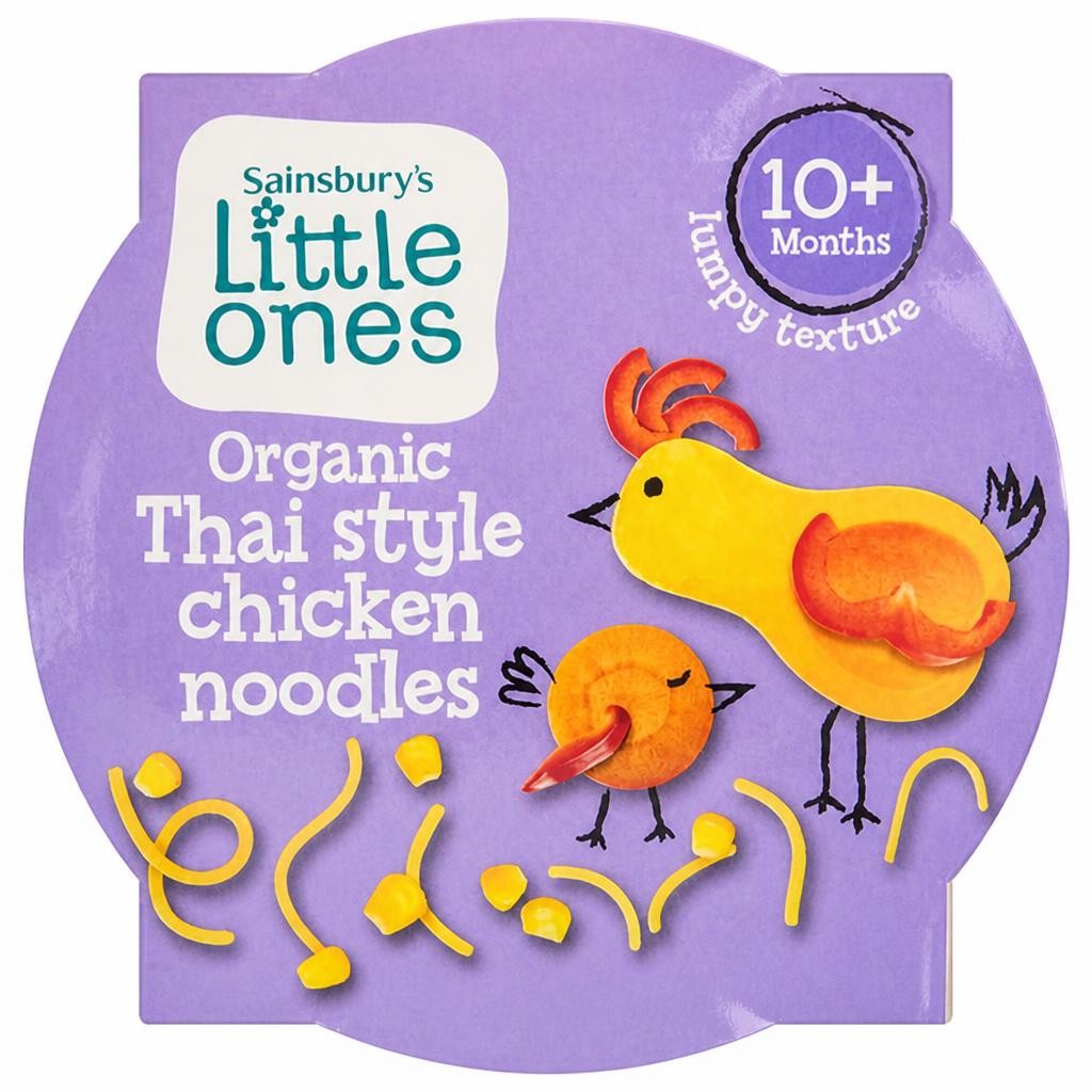 Sainsbury's Little Ones Organic Thai Style Chicken Noodles 10+ Months 190g