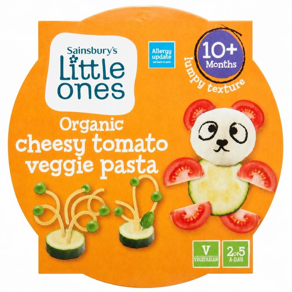 Sainsbury's Little Ones Organic Cheesy Tomato Veggie Pasta 10+ Months 190g