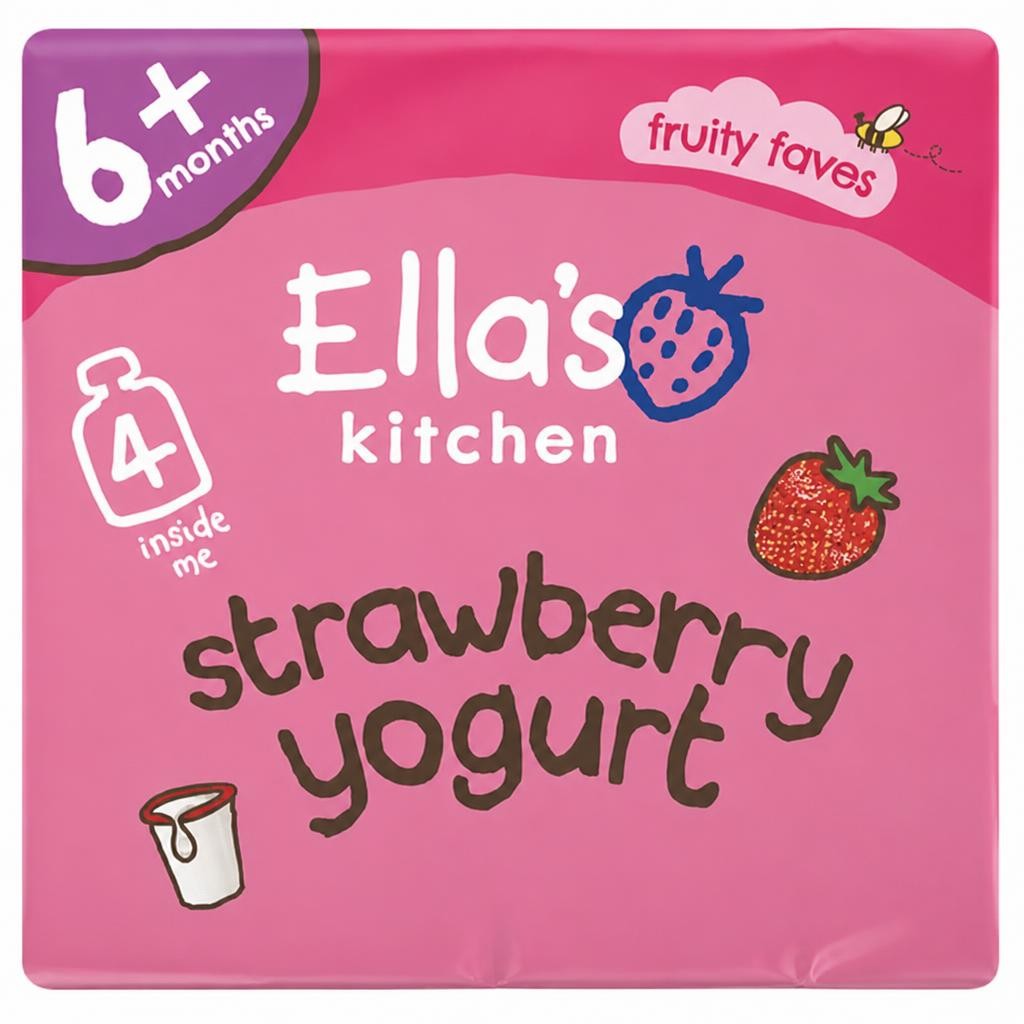 Ella's Kitchen Strawberry Yogurt 6+ Months 4 x 90g