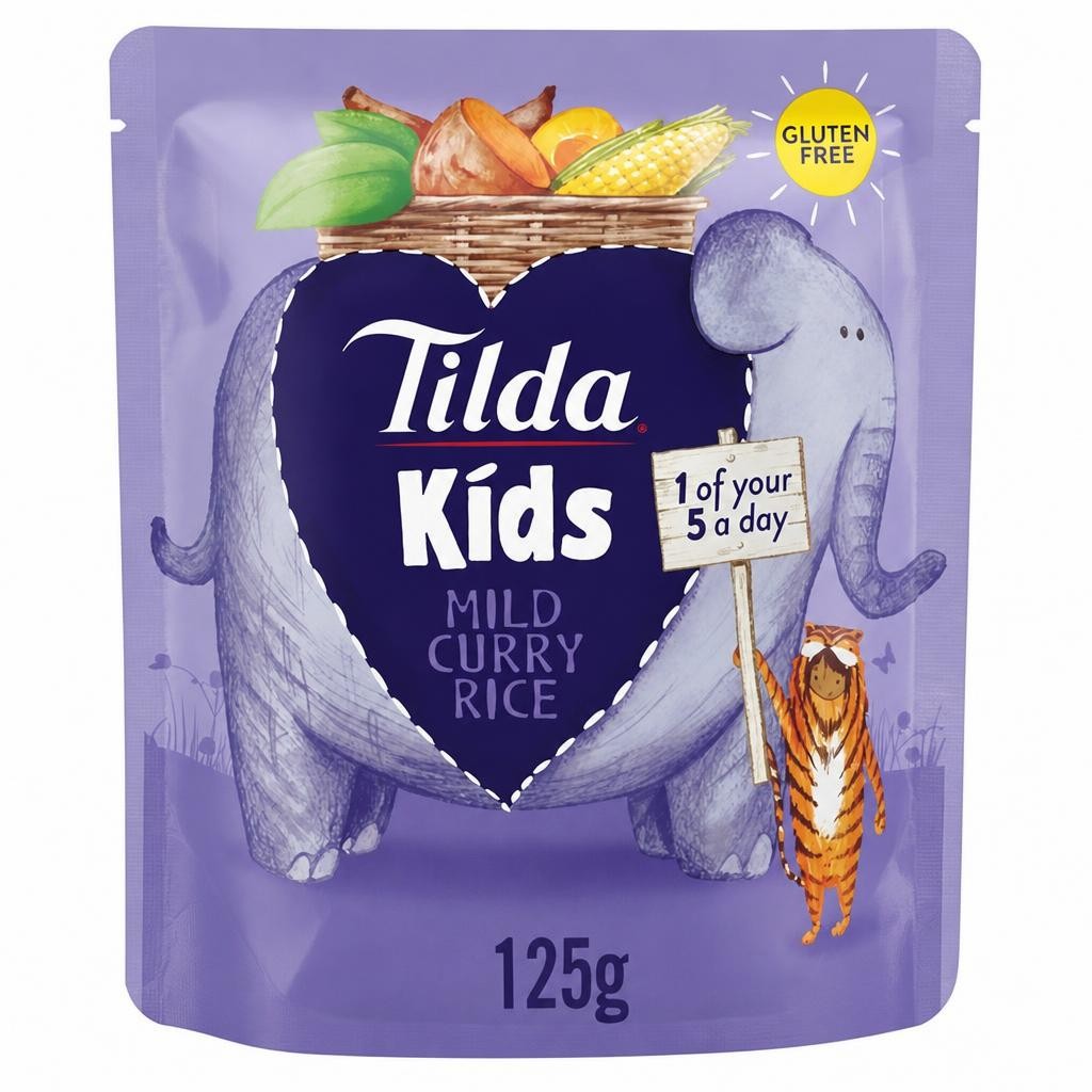 Tilda Kids Mild & Sweet Curry Rice 125g