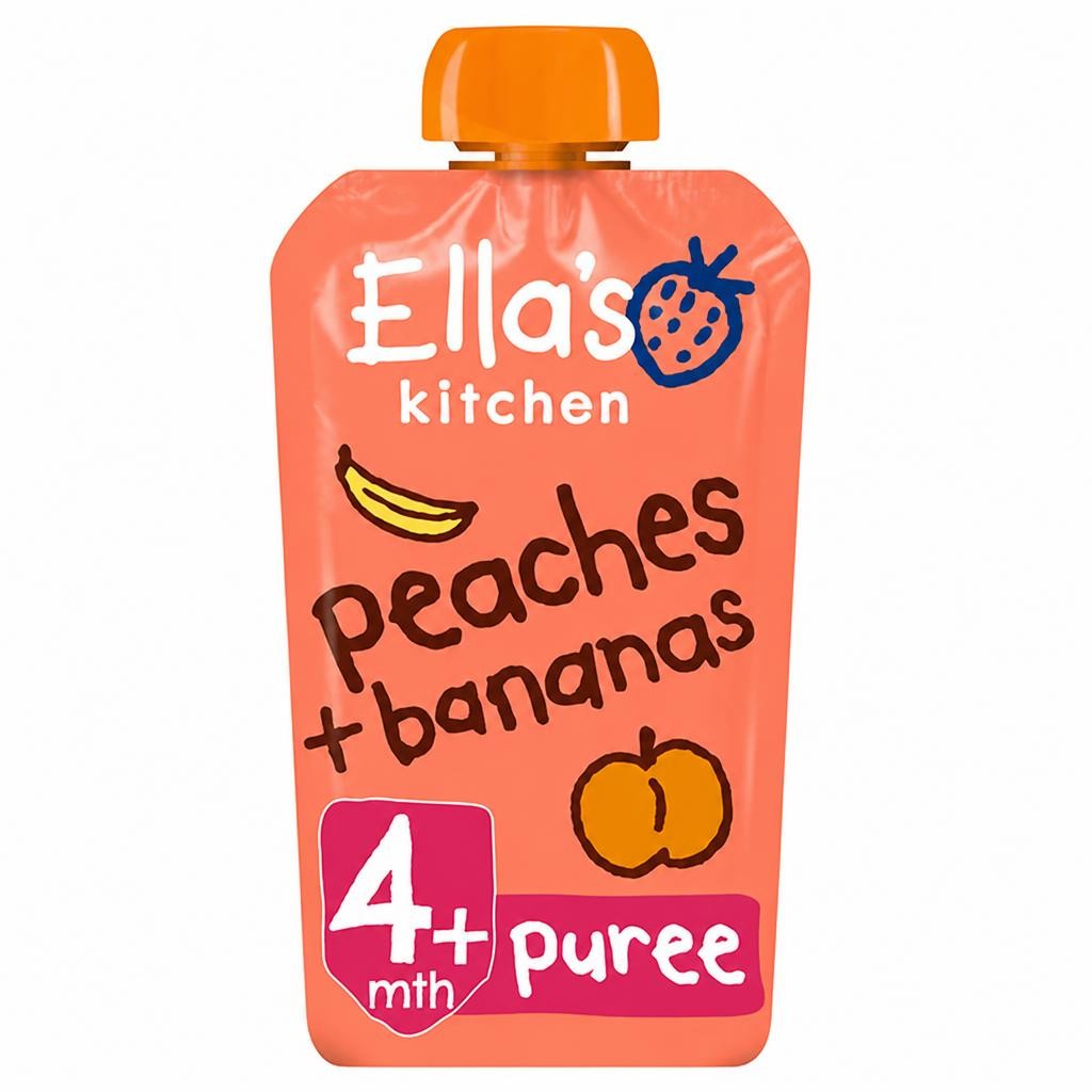Ella's Kitchen Organic Peaches & Bananas Baby Food Pouch 4+ Months 120g