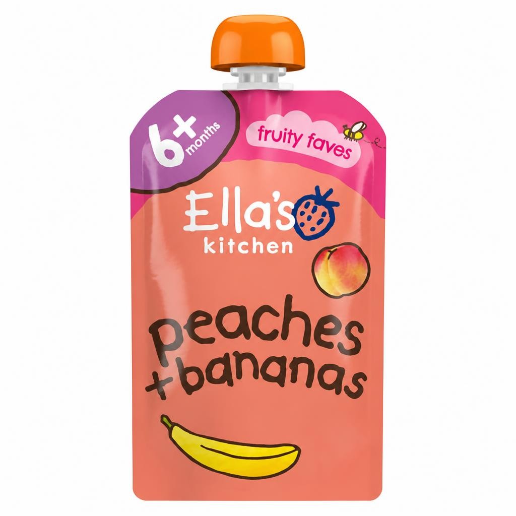Ella's Kitchen Organic Peaches & Bananas Baby Food Pouch 4+ Months 120g
