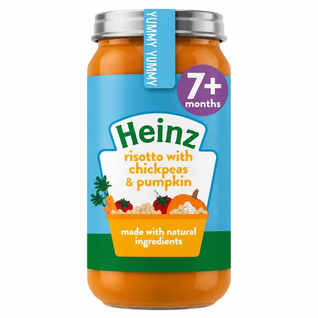 Heinz Risotto with Chickpeas & Pumpkin Baby Food Jar 7+ Months 200g