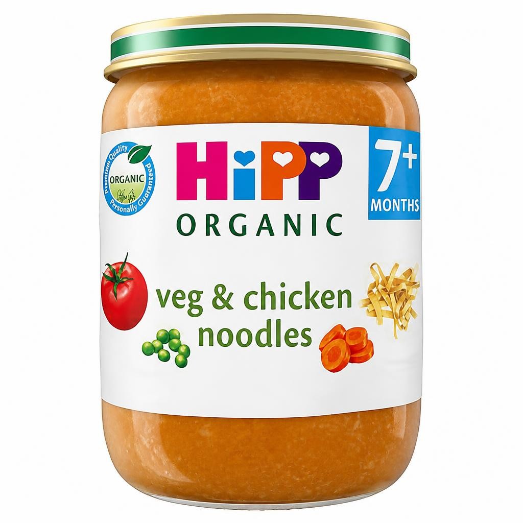 HiPP Organic Veg & Chicken Noodles Baby Food Jar 7+ Months 190g