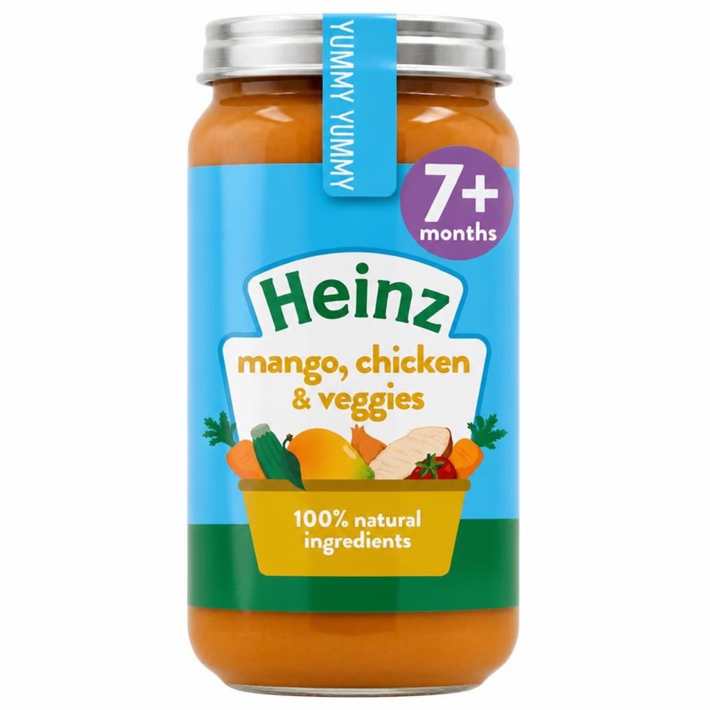 Heinz By Nature Mango Chicken Curry Baby Food Jar 7+ Months 200g