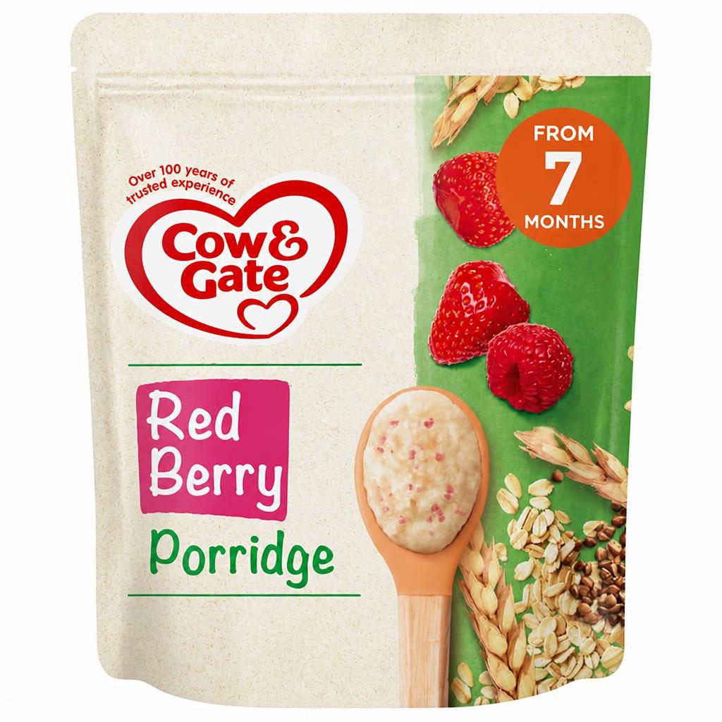 Cow & Gate Red Berry Wholegrain Porridge Baby Cereal 200g