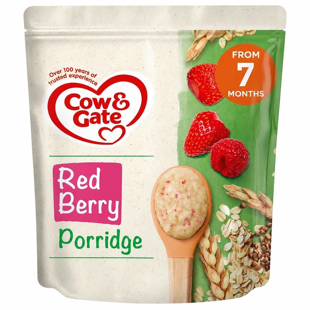 Cow & Gate Red Berry Wholegrain Porridge Baby Cereal 200g