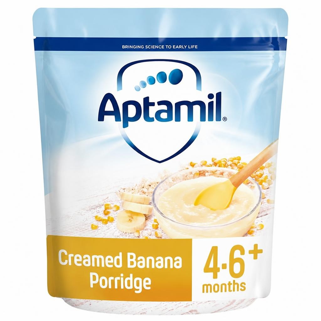 Aptamil Creamed Banana Porridge Baby Cereal 125g