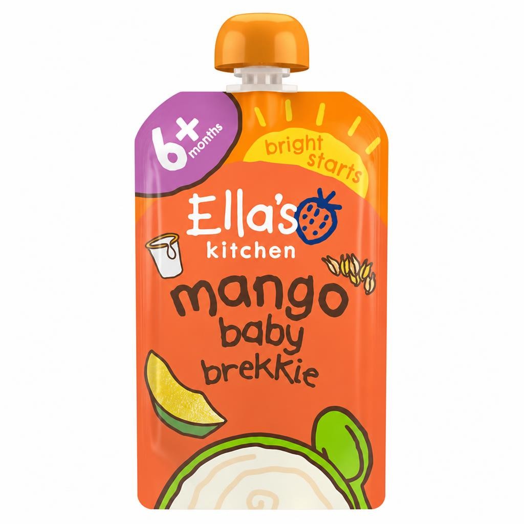 Ella's Kitchen Organic Mango Baby Brekkie Baby Food Breakfast Pouch 6+ Months 100g