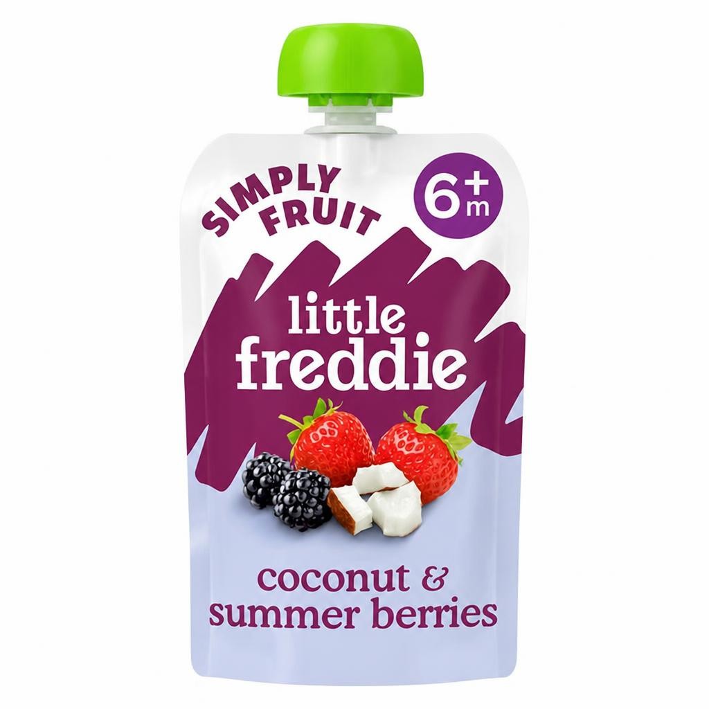 Little Freddie Organic Coconut & Summer Berries Baby Food Pouch 6+ Months 100g