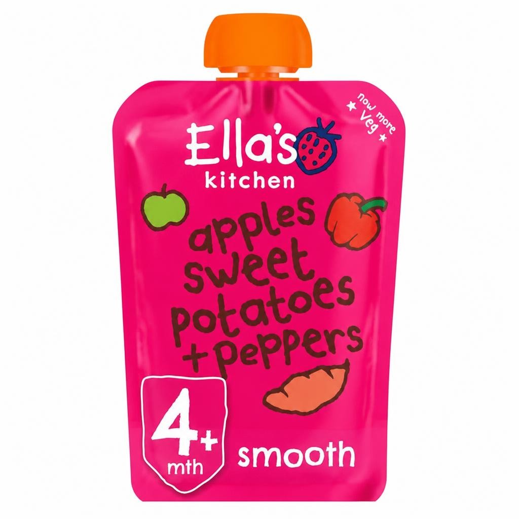 Ella's Kitchen Organic Apples, Sweet Potatoes & Peppers Baby Food Pouch 4+ Months 120g