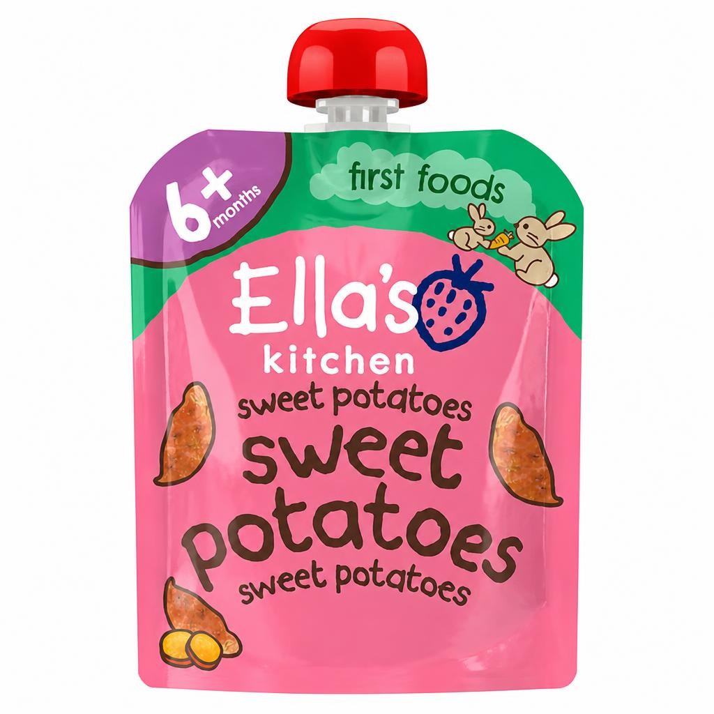 Ella's Kitchen Organic Sweet Potatoes First Tastes Baby Food Weaning Pouch 4+ Months 70g