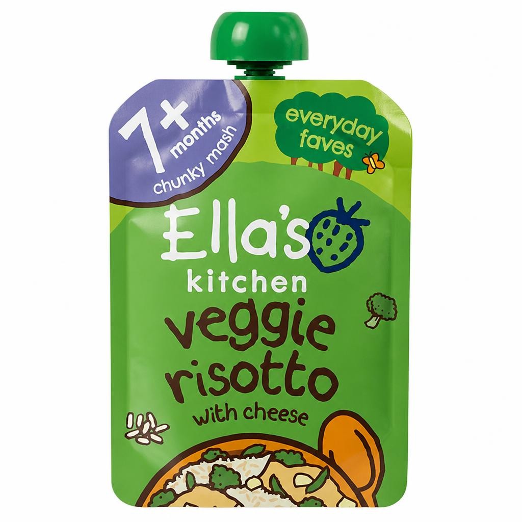 Ella's Kitchen Organic Veggie Risotto with Cheese Baby Food Pouch 7+ Months 130g